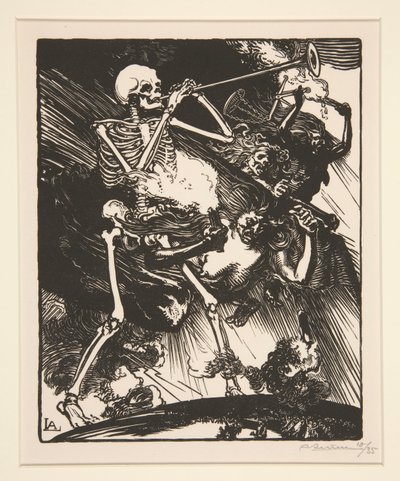 Death and Discord will Rain on the Earth, elokuvasta The War of 1914, ensimmäinen sarja, nro. 7 tekijältä Auguste Lepere