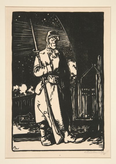 Le G. V. C. (Viestintäkanavien vartijat), elokuvasta The War of 1914, ensimmäinen sarja, nro. 9 tekijältä Auguste Lepere