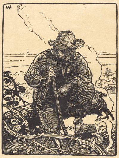 Maalaiskerjäläinen, 1895. tekijältä Auguste Lepere