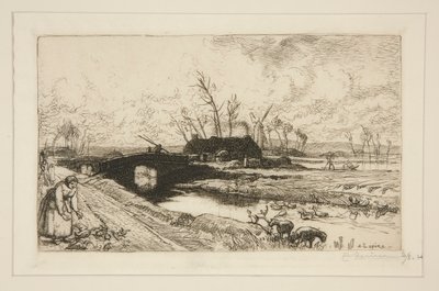 Le petit pont (Vend?e) (Pieni silta [Vendee]) tekijältä Auguste Lepere