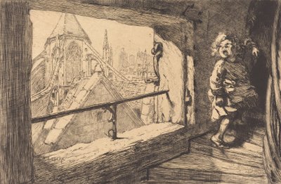 Saint-Severinin katot, 1889. tekijältä Auguste Lepere