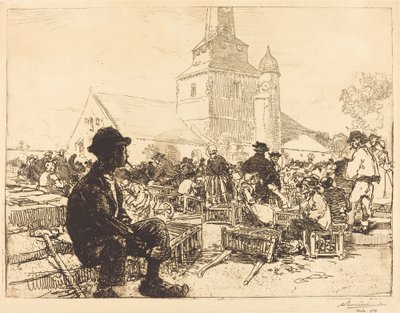 Siipikarjatori St.-Jean-de-Montissa tekijältä Auguste Lepere