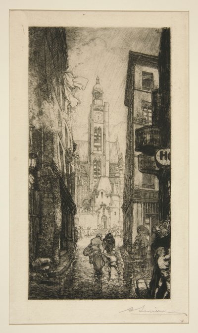 Rue de la Montagne Sainte-Geneviève, Pariisi tekijältä Auguste Lepere