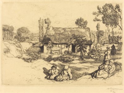 Köyhien turvakoti, Vendee (Le nid de pauvres, Vendee) tekijältä Auguste Lepere