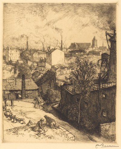 St. Denisin matkamuisto tekijältä Auguste Lepere