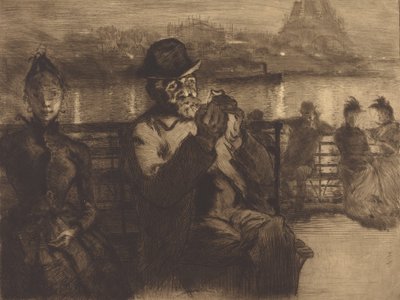 Seinen varrella yöllä 1888. tekijältä Auguste Lepere