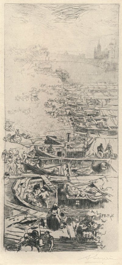 Apple Market, 1915 tekijältä Auguste Louis Lepère