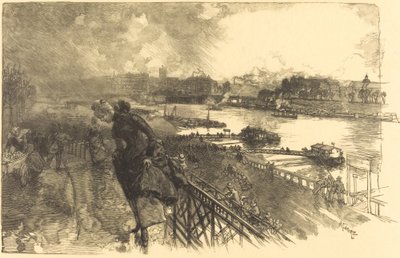 Seine lähellä Austerlitzin siltaa tekijältä Auguste Lepere