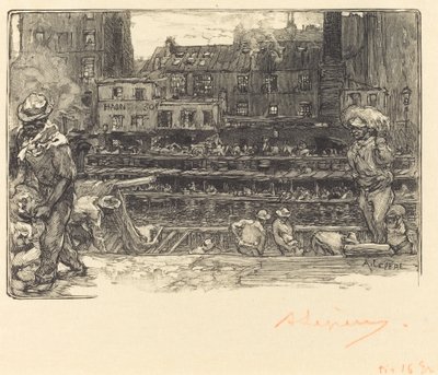 Purkaminen, Canal St. Martin tekijältä Auguste Lepere