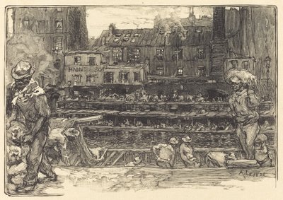 Purku, Canal St. Martin Kipsipurkaimet, Canal Saint-Martin, 1890. tekijältä Auguste Lepere
