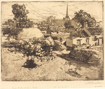 Näkymä St.-Jean-de-Montille, Vendeelle tekijältä Auguste Lepere
