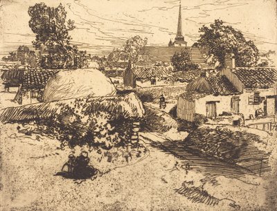 Näkymä St.-Jean-de-Mont, Vendee Näkymä St.-Jean-de-Mont, Vendee, 1892. tekijältä Auguste Lepere