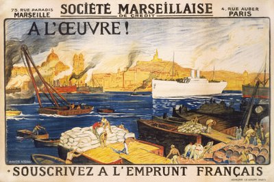 Tilaa ranskalainen laina: Marseillaise-luottoyhtiön juliste: "A l