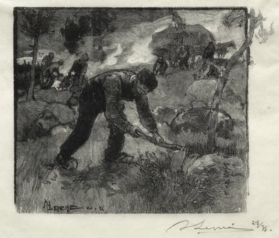 Heather kaivurit tekijältä Auguste Louis Lepère