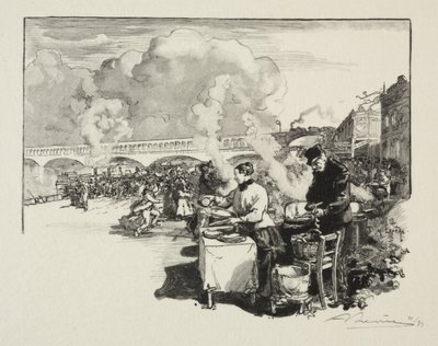 Laituri omnibus-veneille tekijältä Auguste Louis Lepère