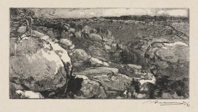 Fontainebleaun metsä: Long-Rocherin sirkki tekijältä Auguste Louis Lepère