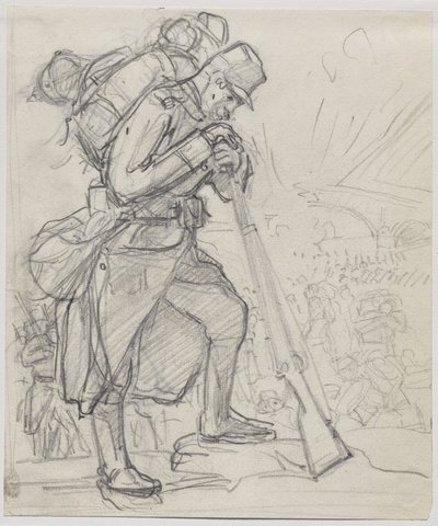 Retriitti Charleroin jälkeen... tekijältä Auguste Louis Lepère