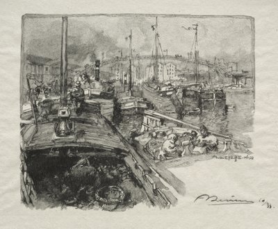 Bassin de la Villette tekijältä Auguste Louis Lepère