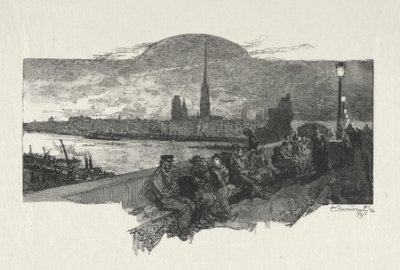 Kuvitettu Rouen: Kivien silta tekijältä Auguste Louis Lepère
