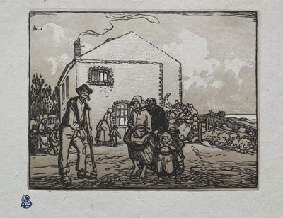 Kerjäläiset viimeisessä talossa tekijältä Auguste Louis Lepère
