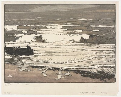 Breaking Waves, syyskuun vuorovesi 1901 tekijältä Auguste Louis Lepère