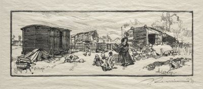 Vaunutalo (Le wagon-logement) tekijältä Auguste Louis Lepère