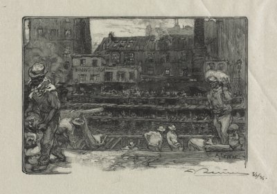 Kipsin purkajat (Canal St. Martin) tekijältä Auguste Louis Lepère