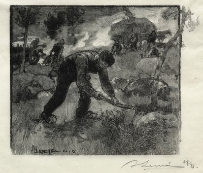 Heather kaivurit tekijältä Auguste Louis Lepère