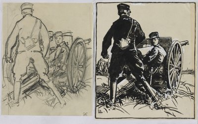 Belgialaiset ampujat, 1914. tekijältä Auguste Louis Lepère