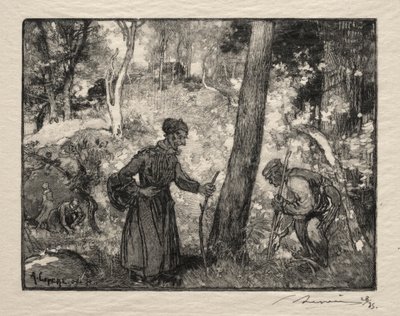 Au Rocher Bernard. tekijältä Auguste Louis Lepère