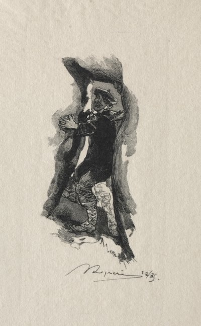 Sept-Cavernesin saasteessa. tekijältä Auguste Louis Lepère
