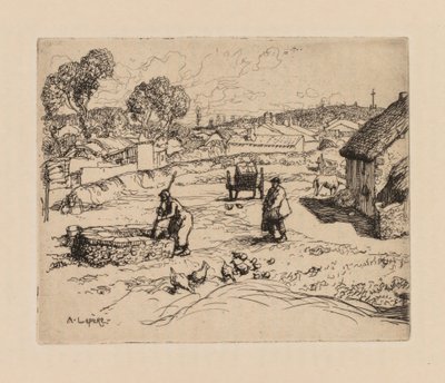 Auguste Lepère: La Masure Vendèe. tekijältä Auguste Louis Lepère
