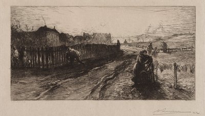 Linnoituksissa, Porte de Versailles, 1890. tekijältä Auguste Louis Lepère