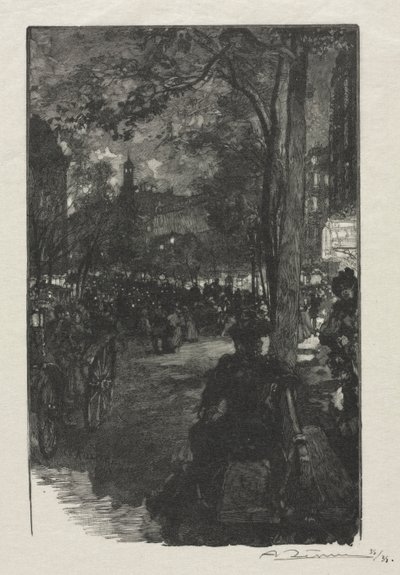 Boulevard Montmartre, ilta tekijältä Auguste Louis Lepère