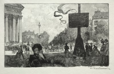 Rue Royalen kulma, 1890. tekijältä Auguste Louis Lepère
