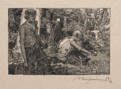 Kielon poimiminen. tekijältä Auguste Louis Lepère