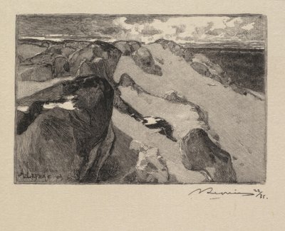 Fontainebleaun metsä: Arbonne, Le Gros Sablon (Fontainebleaun metsä: Arbonne-Le Gros Sablon) tekijältä Auguste Louis Lepère