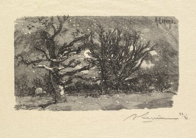 Fontainebleaun metsä: Lantaran asuntola La Forêt de Fontainebleau: Lantaran asuntola, 1890 tekijältä Auguste Louis Lepère