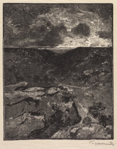Fontainebleaun metsä: Franchardin laakso tekijältä Auguste Louis Lepère