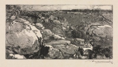 Fontainebleaun metsä: Long-Rocherin sirkki tekijältä Auguste Louis Lepère