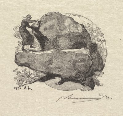 Fontainebleaun metsä: Vavava kallio tekijältä Auguste Louis Lepère