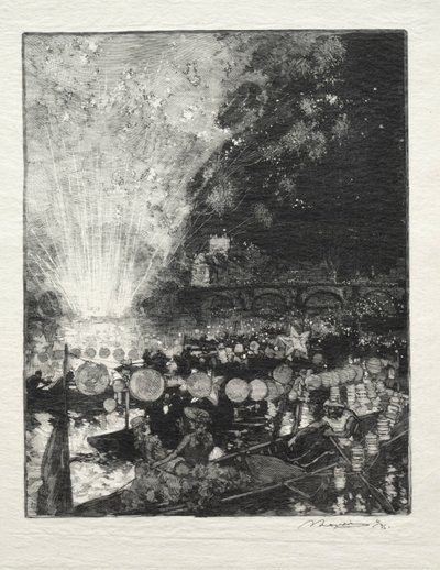 Venetsialainen festivaali. tekijältä Auguste Louis Lepère