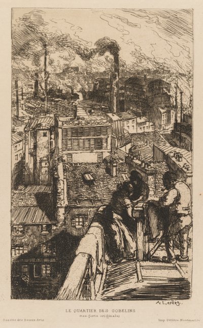 Gazette des Beaux-Arts: Gobelins Quarter tekijältä Auguste Louis Lepère