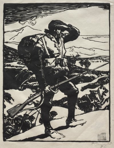 Sodan historia: Alpine Chasseur. tekijältä Auguste Louis Lepère