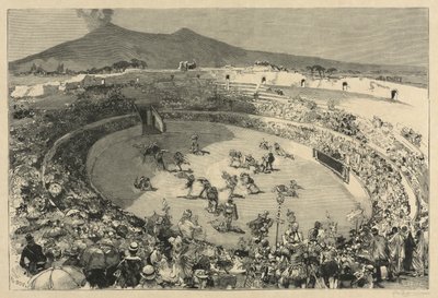 Italia. Pompejin festivaali, Gladiaattorien sirkus tekijältä Auguste Louis Lepère