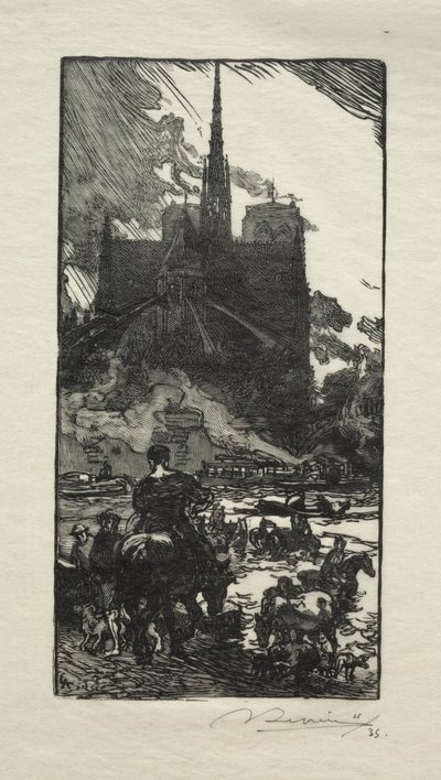 LAbreuvoir osoitteessa Point St. Louis. tekijältä Auguste Louis Lepère