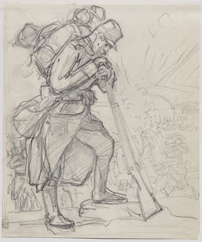 Retriitti Charleroin jälkeen... tekijältä Auguste Louis Lepère