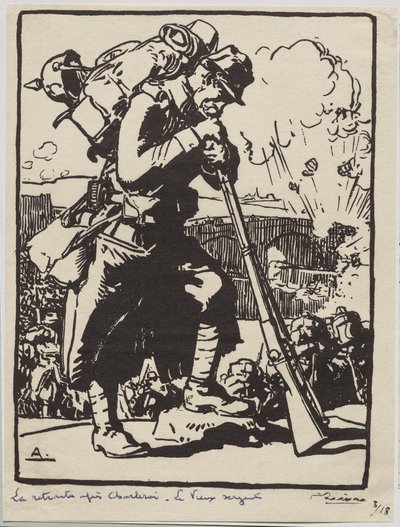 Retriitti Charleroin jälkeen... tekijältä Auguste Louis Lepère