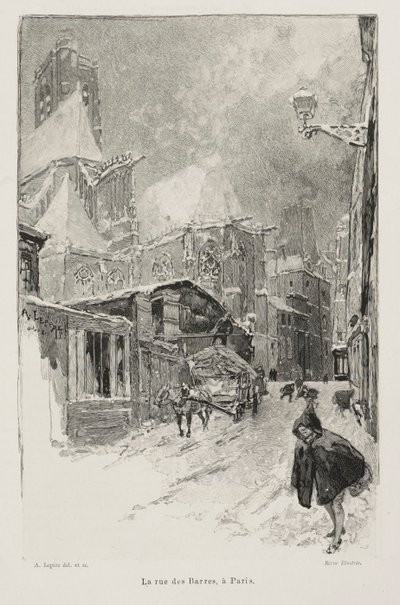 Rue des Barres, Pariisi tekijältä Auguste Louis Lepère