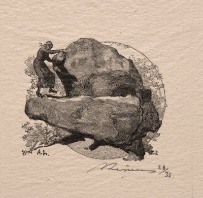 Järkyttävä kivi. tekijältä Auguste Louis Lepère